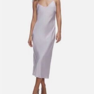 Good American Satin Slip Dress- Lilac